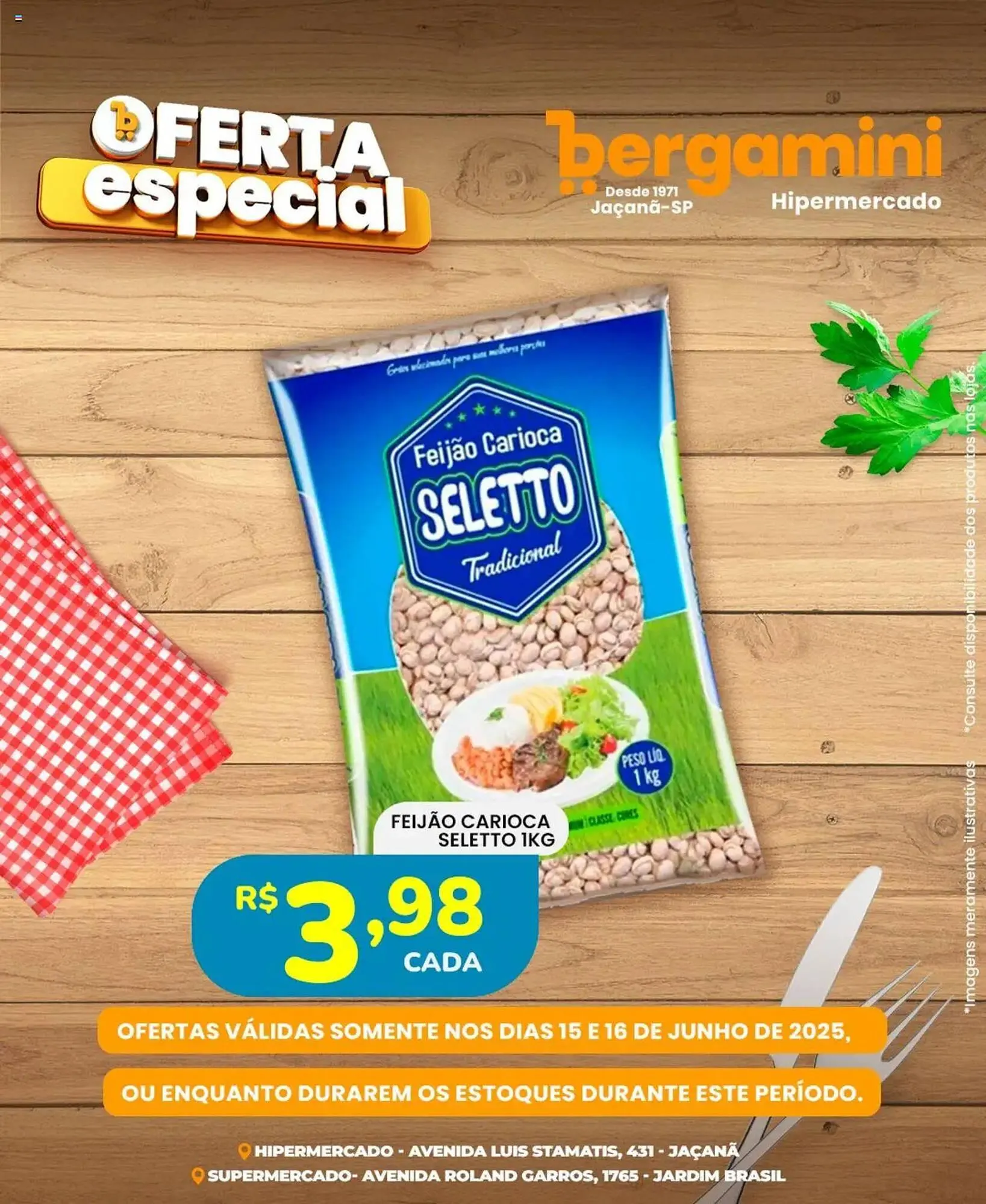 Encarte de Catálogo Supermercado Bergamini 15 de junho até 17 de junho 2025 - Pagina 1