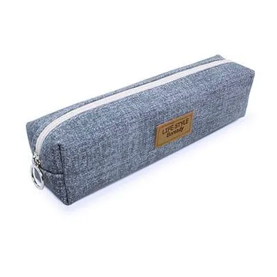 Estojo Escolar PVC Cinza, 6309, Spiral - PT 1 UN