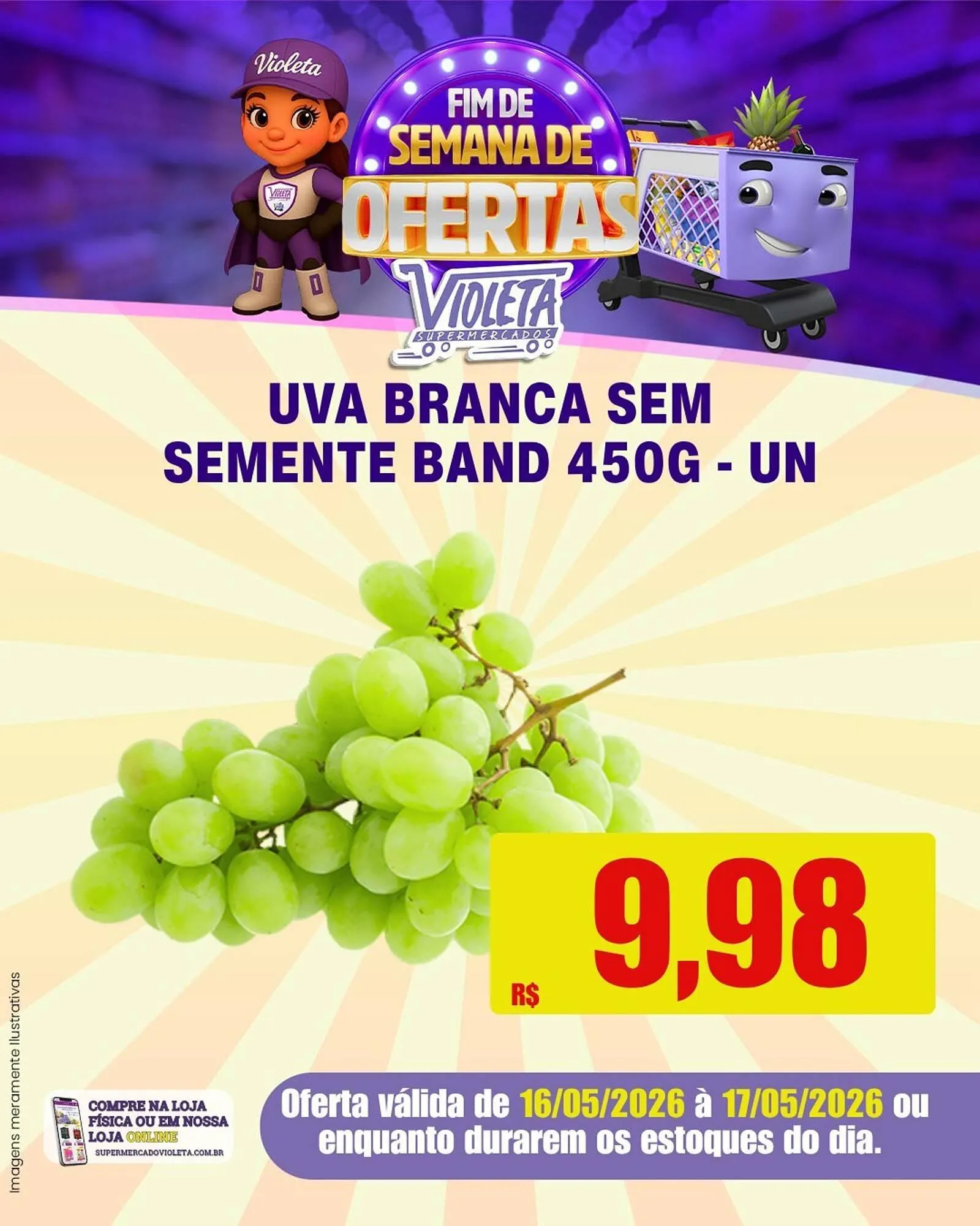 Encarte de Catálogo Violeta Supermercados 16 de maio até 17 de maio 2026 - Pagina 1