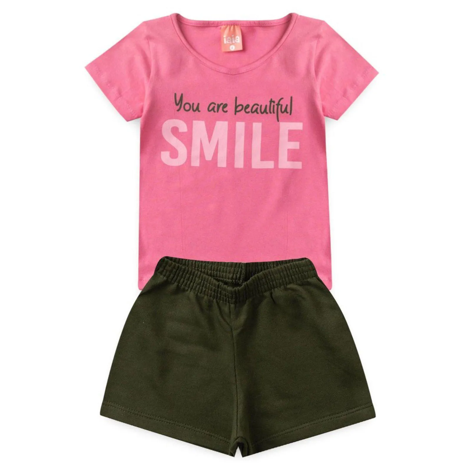 Conjunto Infantil Menina You Are Beautiful Smile Iaia