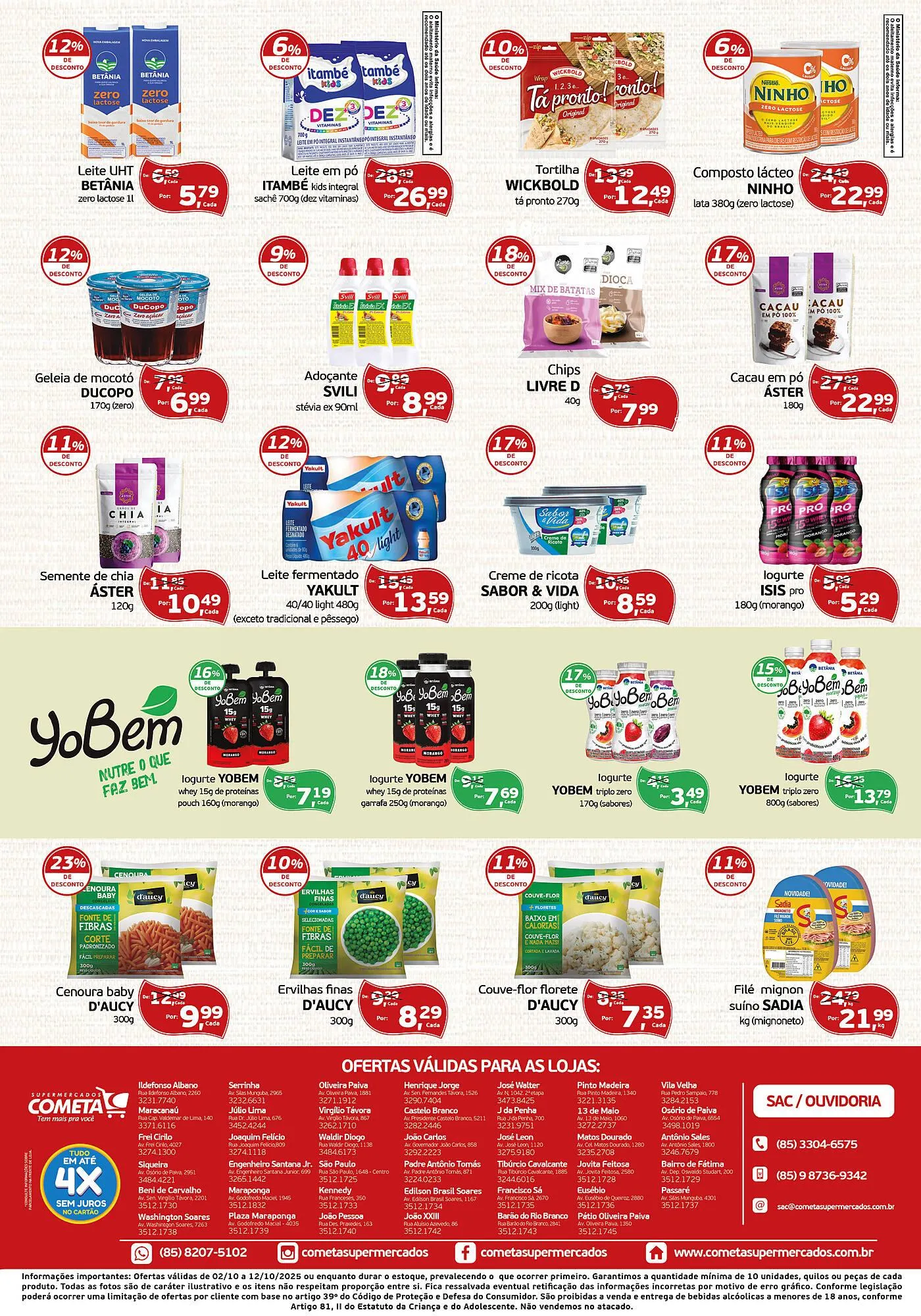 Encarte de Encarte Cometa Supermercados 2 de outubro até 12 de outubro 2025 - Pagina 2