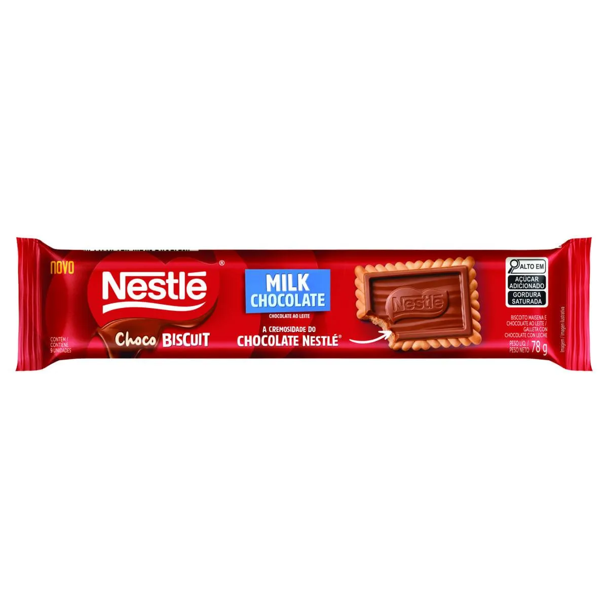 Biscoito Nestlé Choco Biscuit Maisena Chocolate ao Leite 78g