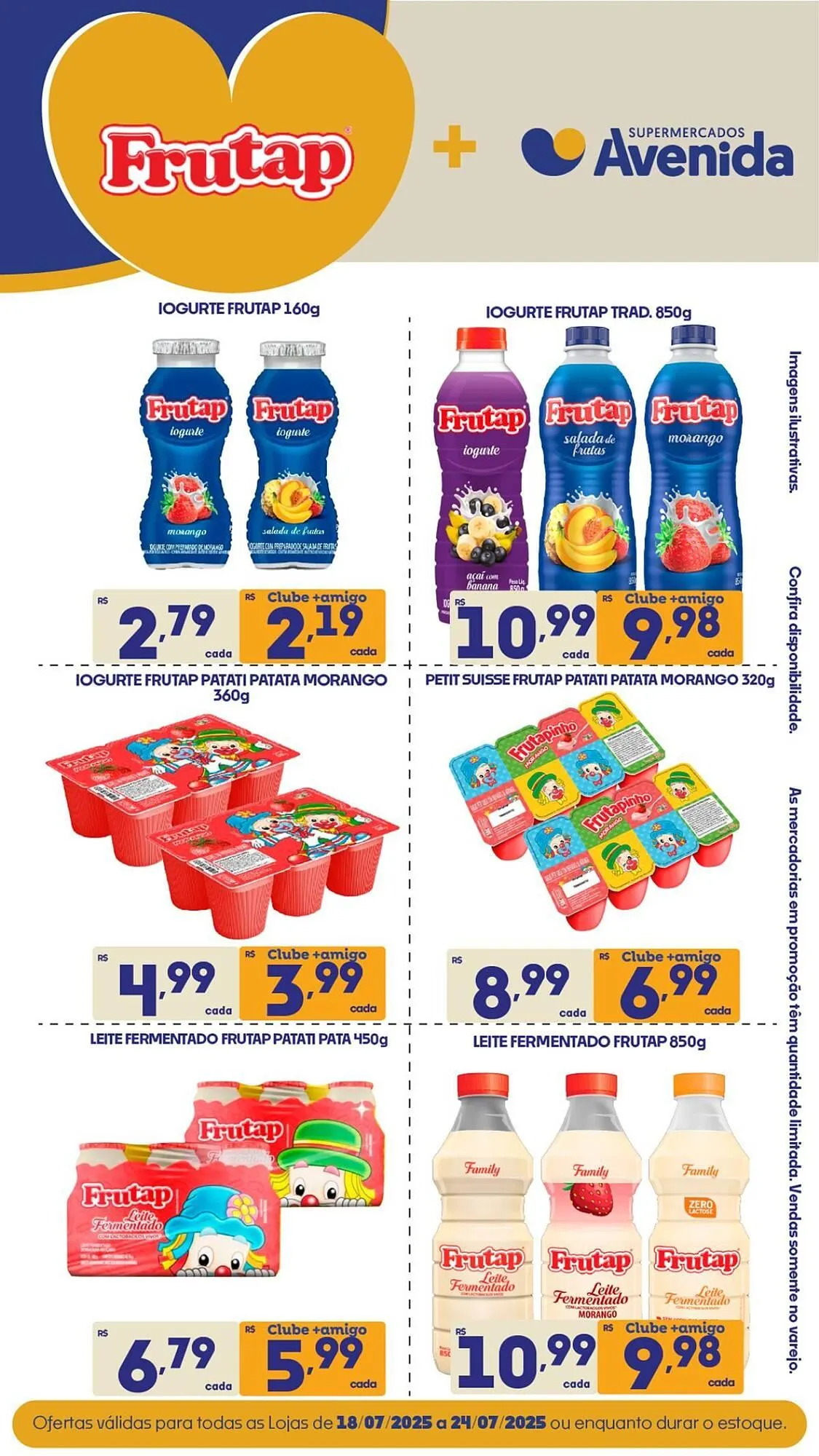 Encarte de Catálogo Supermercados Avenida 18 de julho até 24 de julho 2025 - Pagina 1