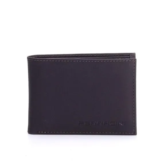 CARTEIRA FERRACINI MASCULINA COURO STON - BROWN