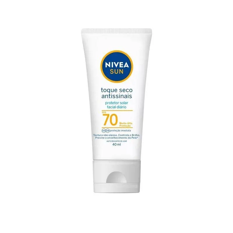 Protetor Solar Nivea Facial Toque Seco FPS70 40ml