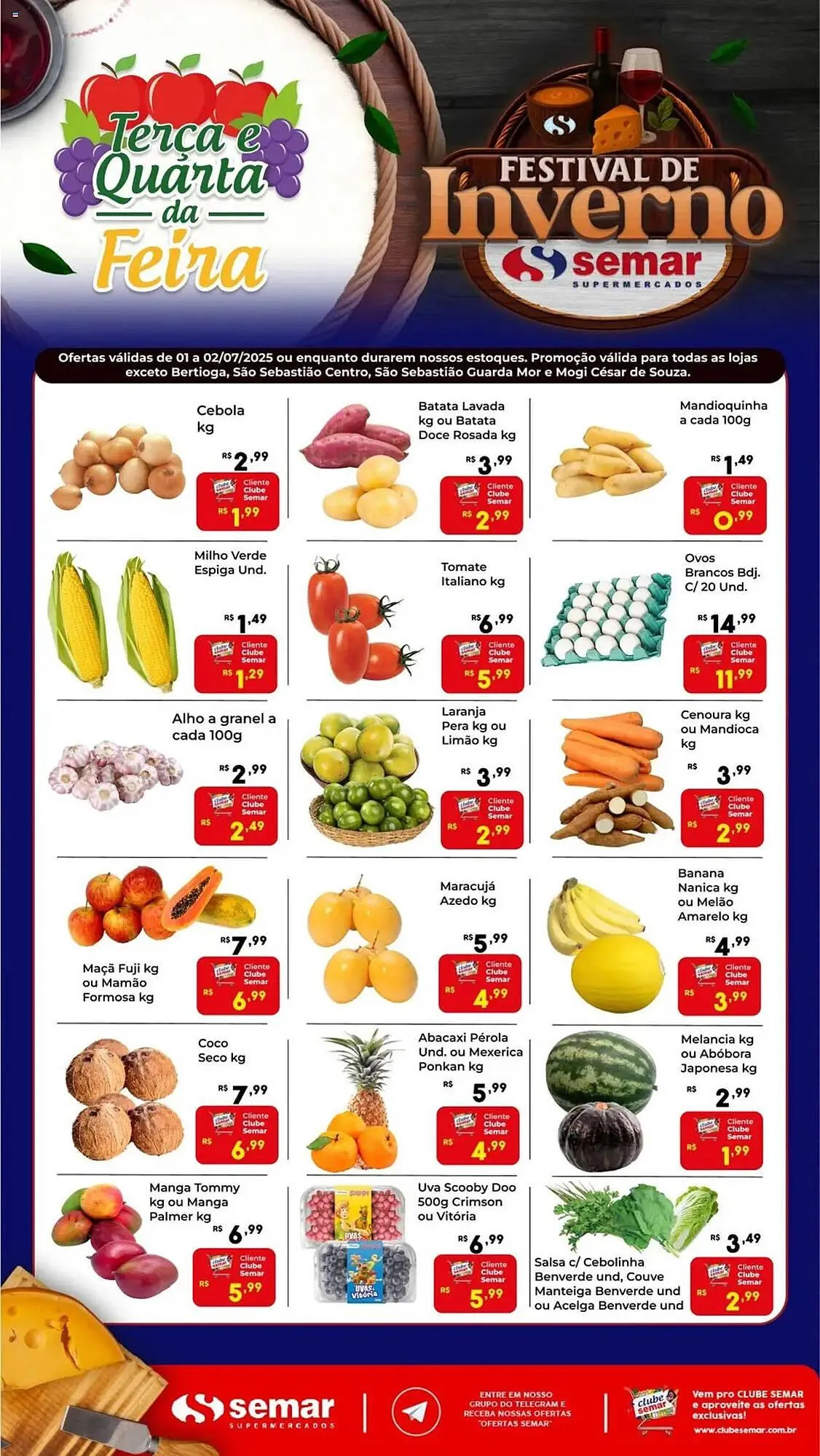 Encarte de Catálogo Semar Supermercado 1 de julho até 2 de julho 2025 - Pagina 1