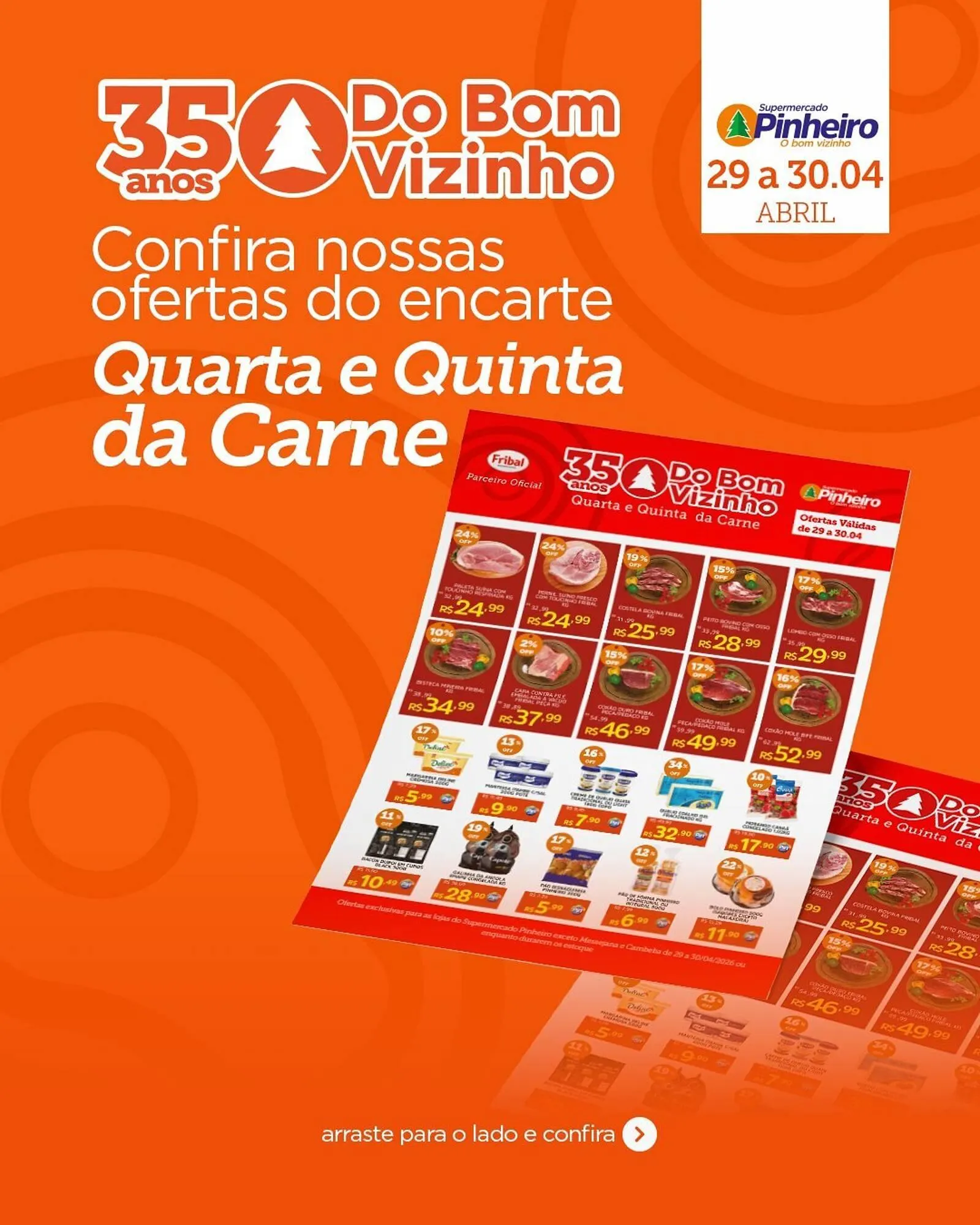 Encarte de Encarte Pinheiro Supermercado 29 de abril até 30 de abril 2026 - Pagina 1