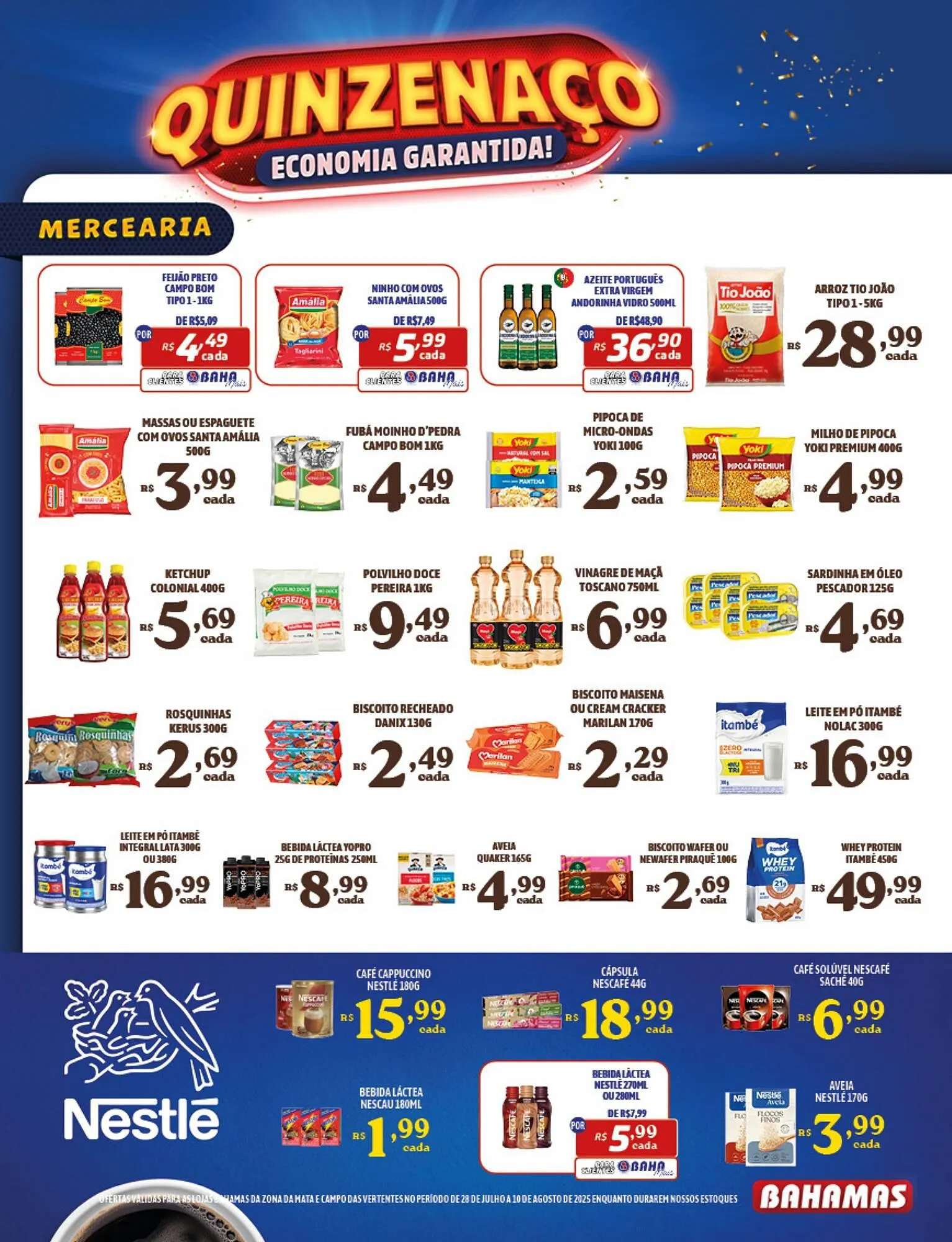Encarte de Catálogo Bahamas Supermercados 28 de julho até 10 de agosto 2025 - Pagina 2