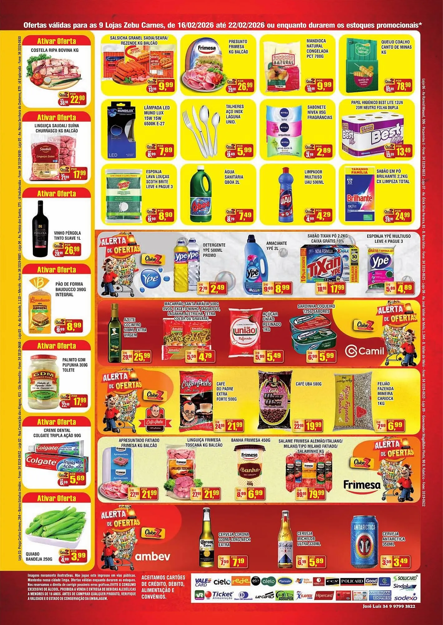 Encarte de Catálogo Zebu Carnes Supermercados 16 de fevereiro até 22 de fevereiro 2026 - Pagina 2