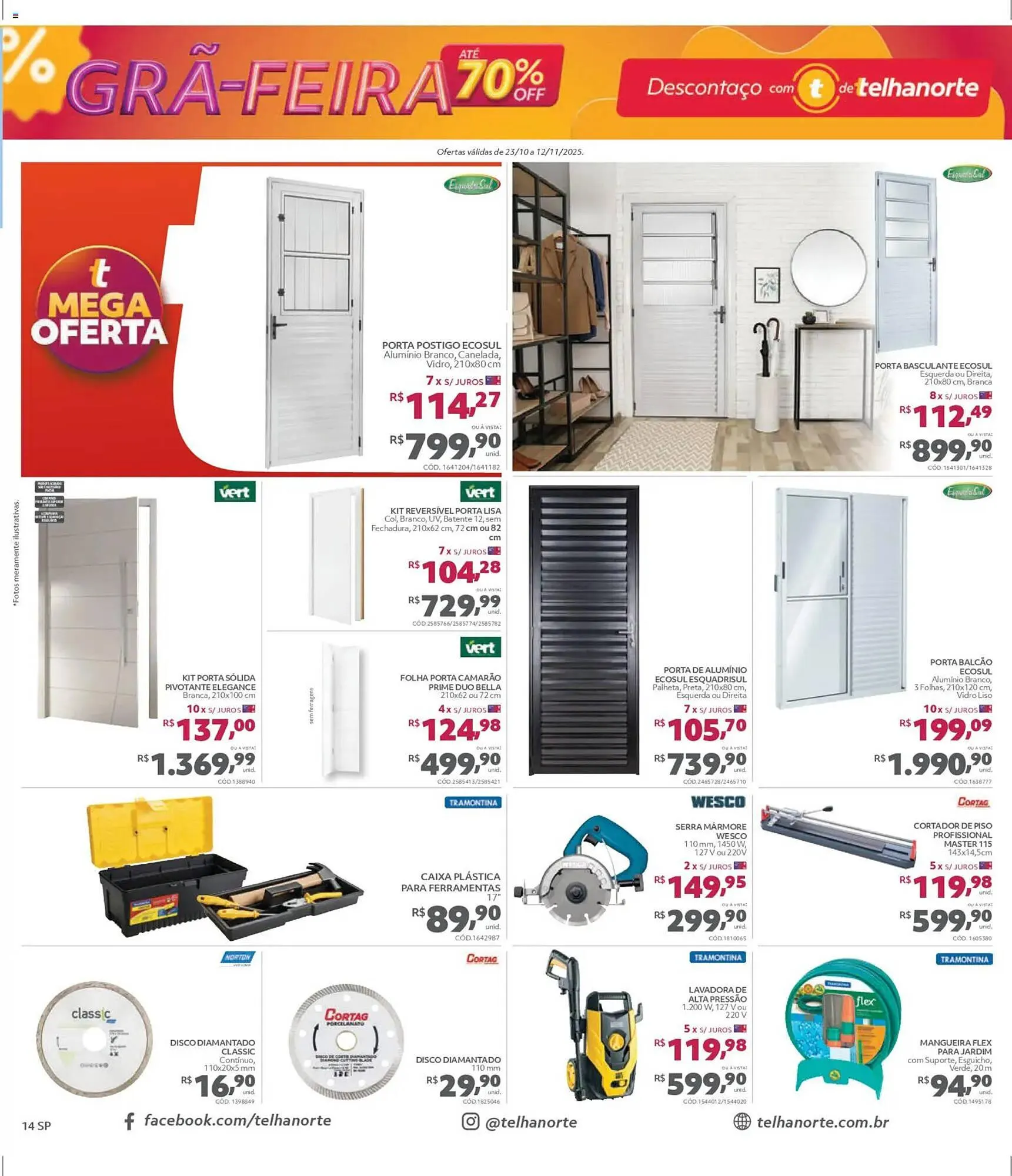Encarte de Catálogo Telhanorte 23 de outubro até 12 de novembro 2025 - Pagina 14