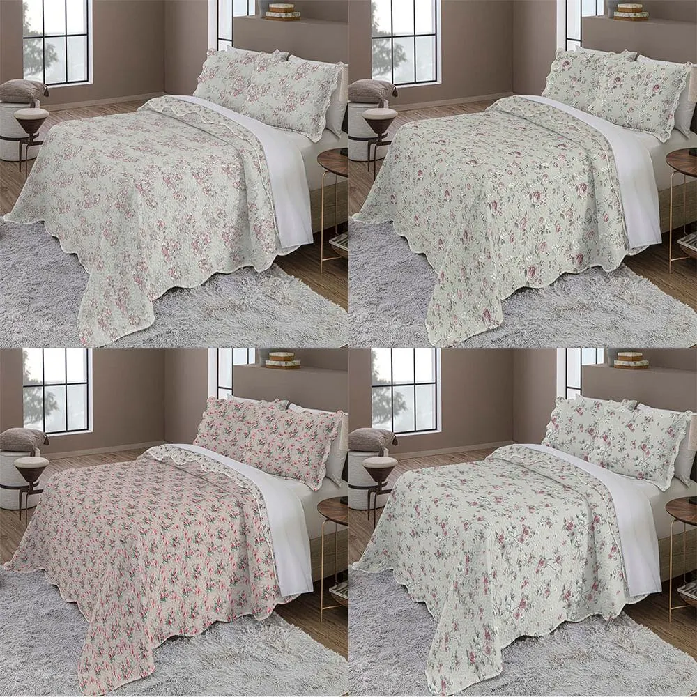 Kit Colcha Casal Evolution Estampa Floral Poliéster Sortida 3 Peças 220x240cm 118046011000 - Camesa