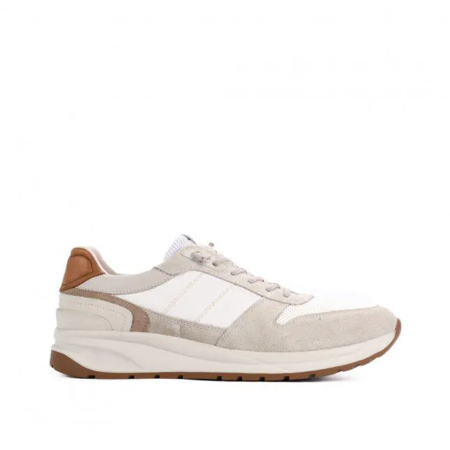 Tênis Masculino Off White Cinza Caramelo Couro