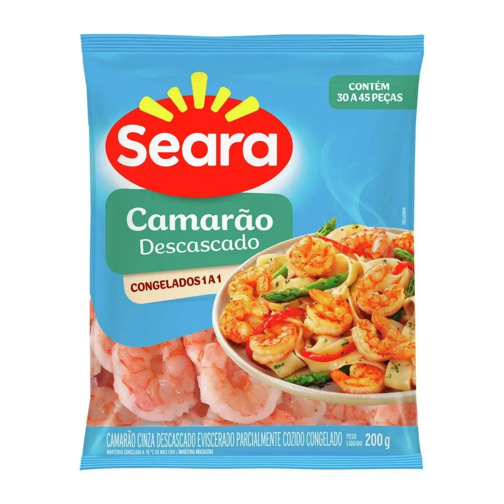 Camarão descascado 30/45 Seara Pescados 200g