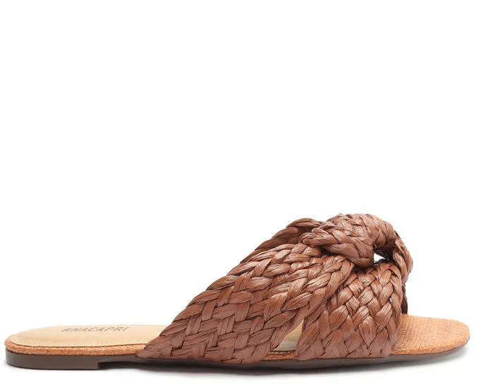 Rasteira Marrom Palha Nó