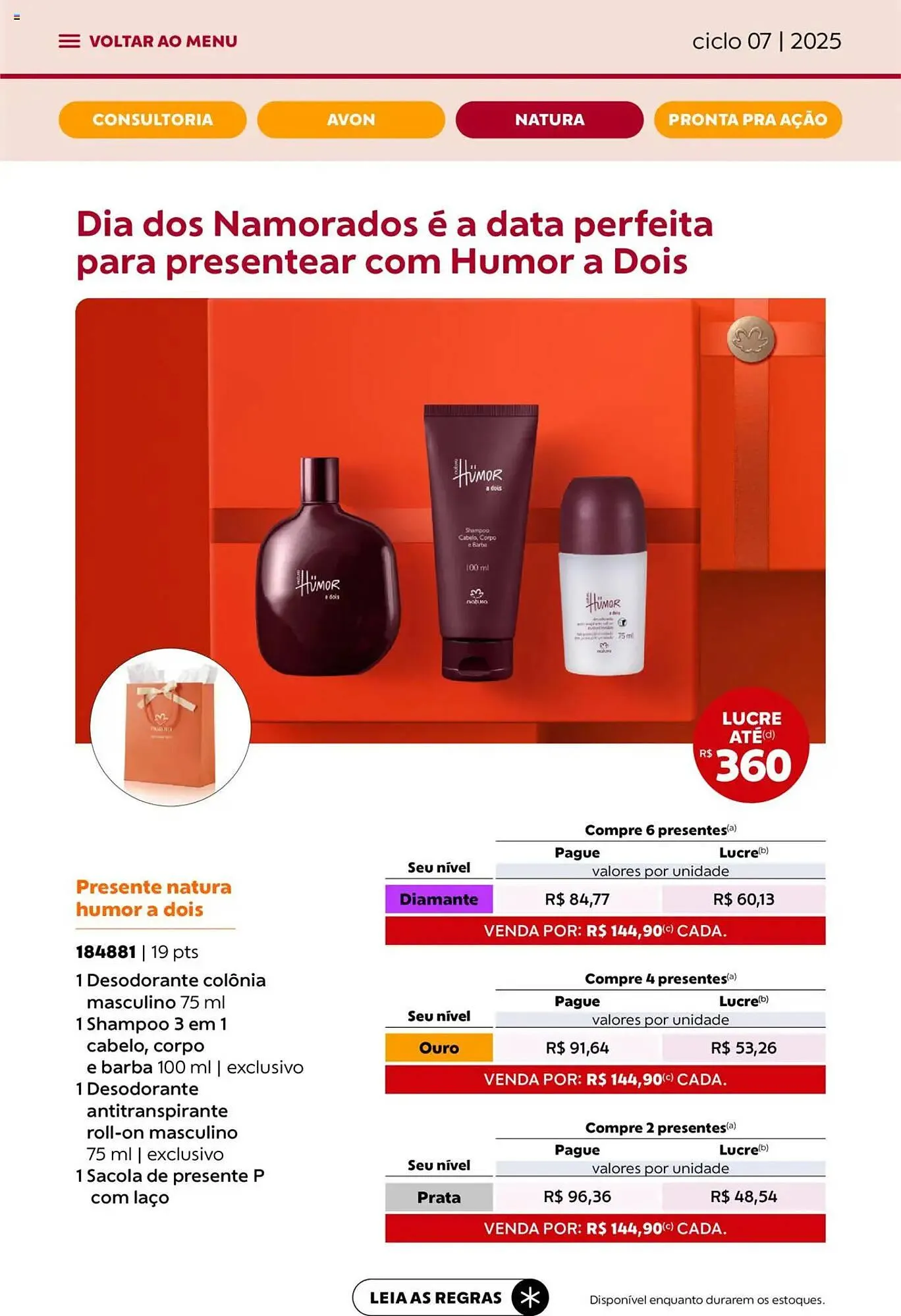 Encarte de Catálogo Avon 3 de abril até 1 de maio 2025 - Pagina 52