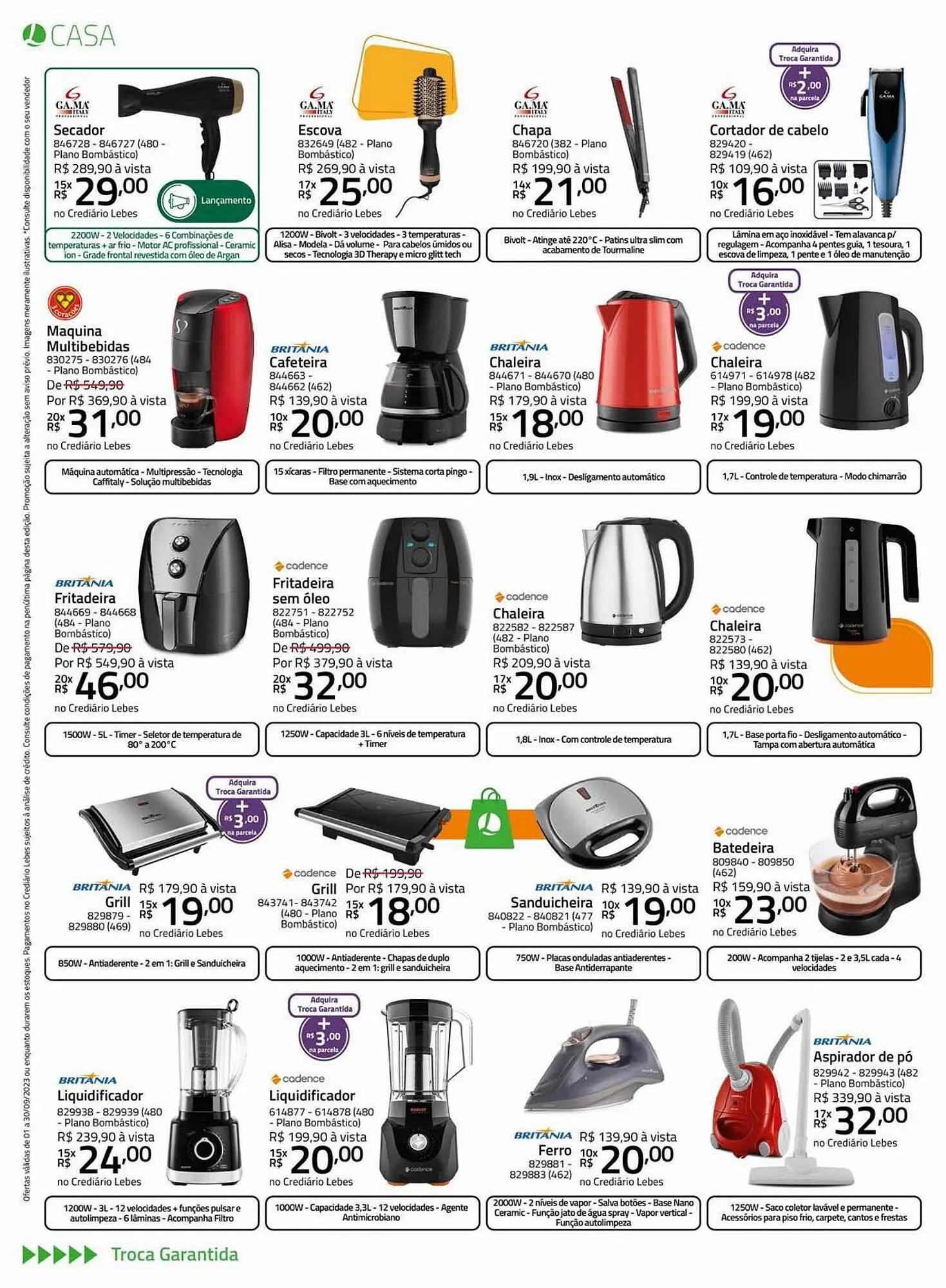 Encarte de Catálogo Lojas Lebes 1 de setembro até 30 de setembro 2023 - Pagina 18