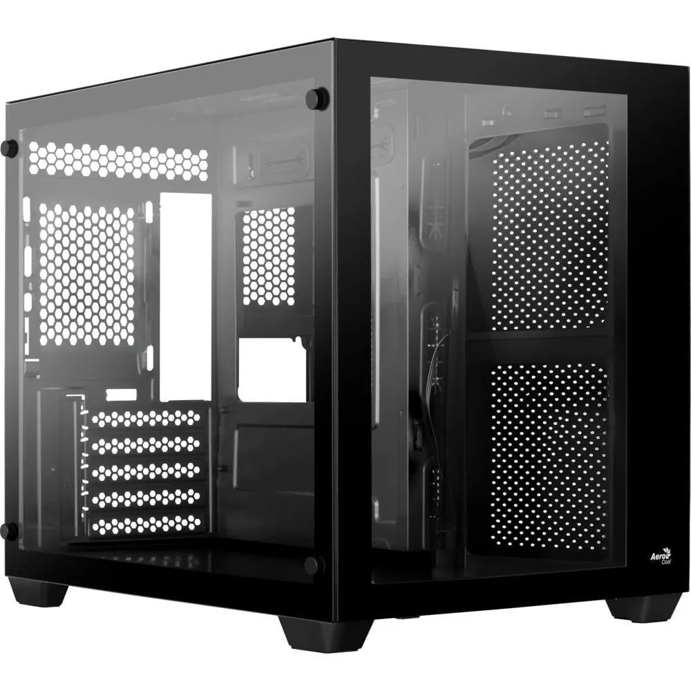 Gabinete Gamer Aerocool Dryft, frontal e lateral de vidro temperado