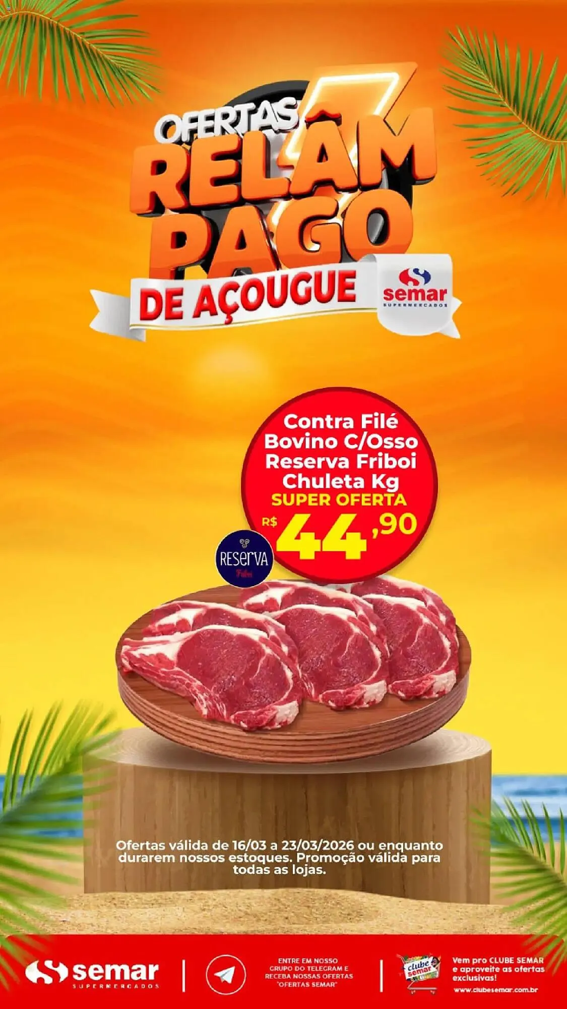 Encarte de Folheto Semar Supermercado 16 de março até 23 de março 2026 - Pagina 1