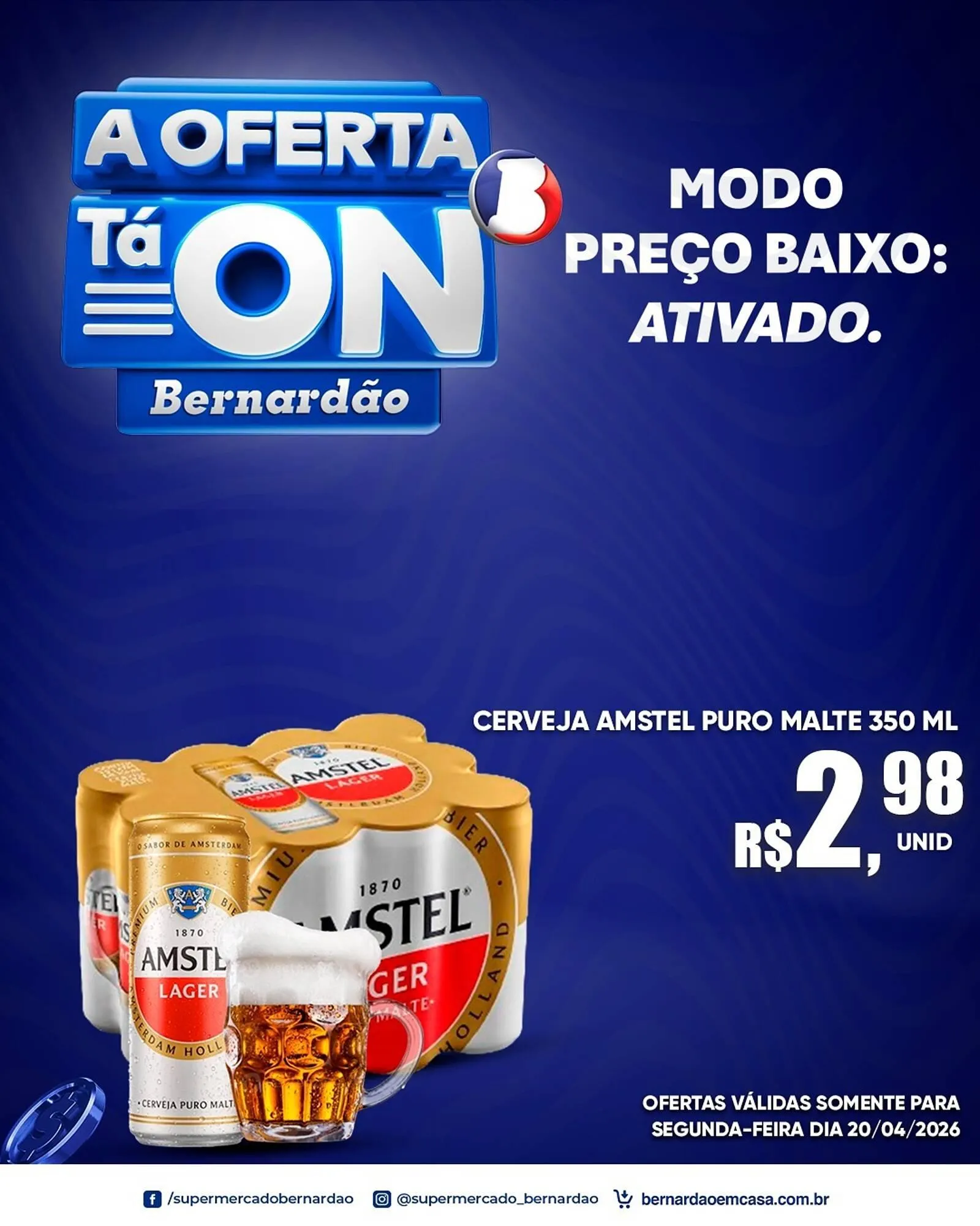 Encarte de Catálogo Supermercado Bernardão 20 de abril até 20 de abril 2026 - Pagina 1
