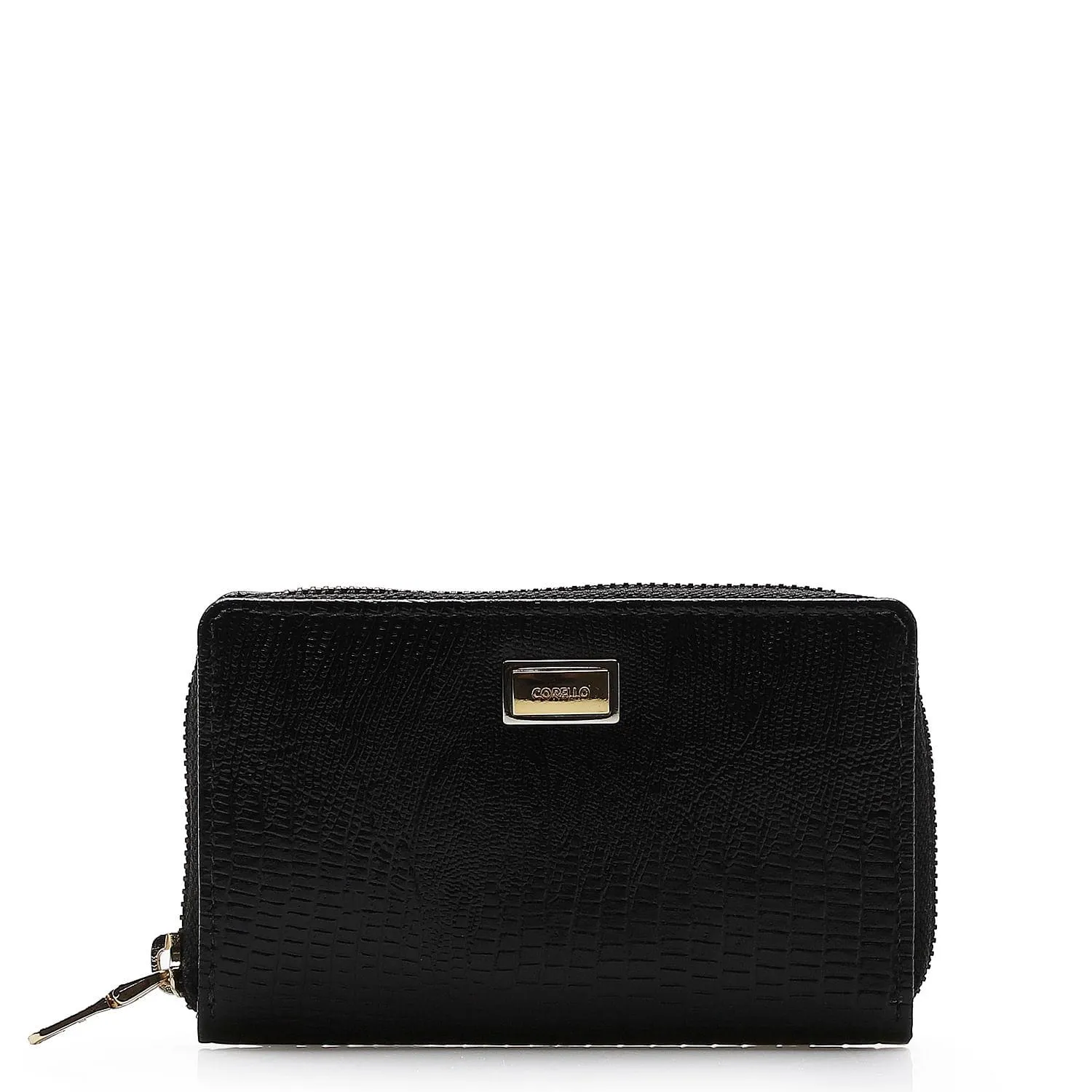 Carteira Feminina Couro Lezard Preto