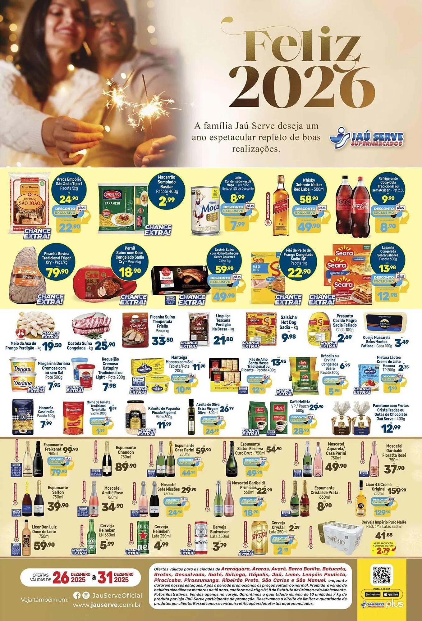 Encarte de Catálogo Supermercados Jau Serve 26 de dezembro até 31 de dezembro 2025 - Pagina 1