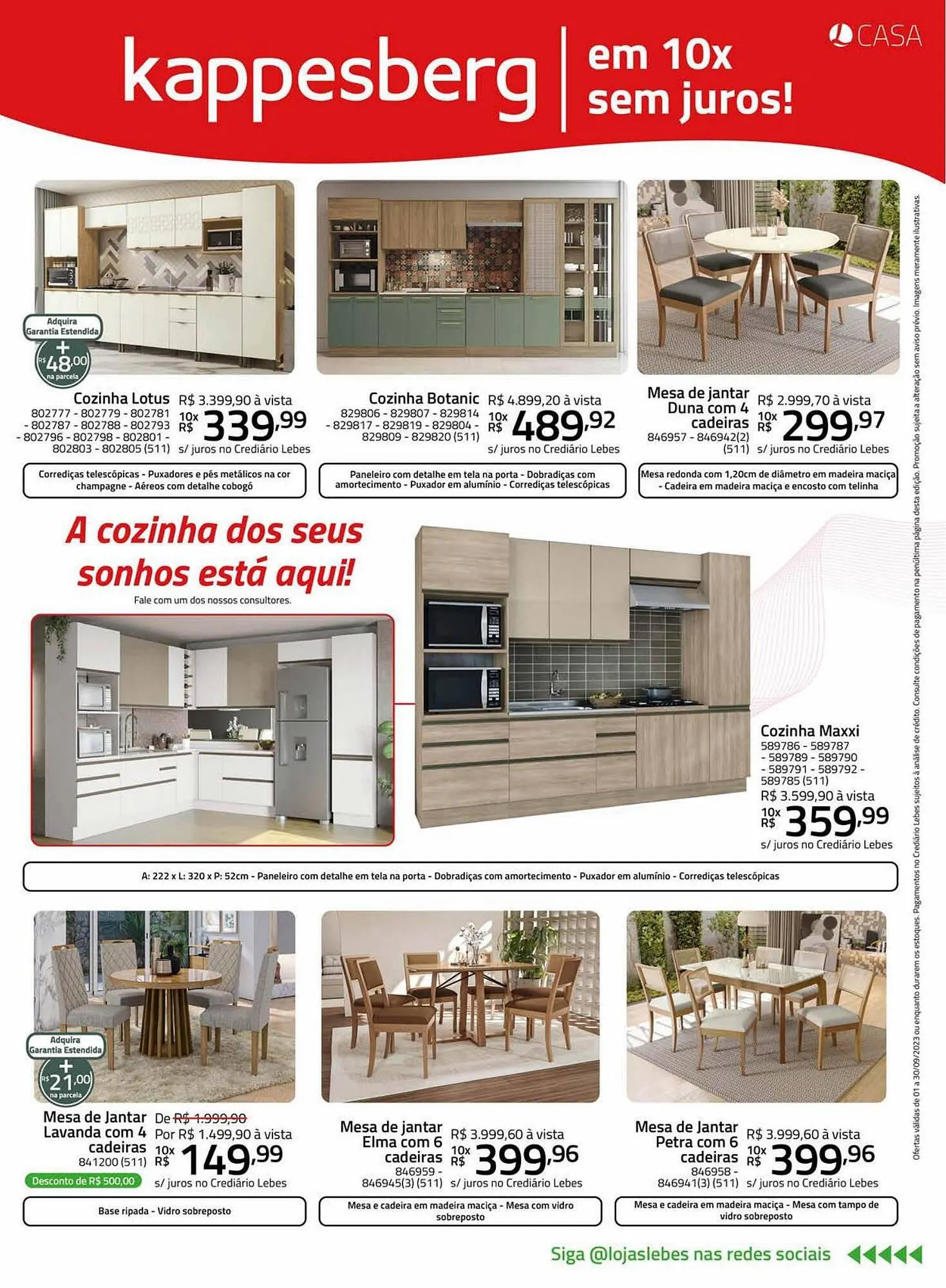 Encarte de Catálogo Lojas Lebes 1 de setembro até 30 de setembro 2023 - Pagina 13