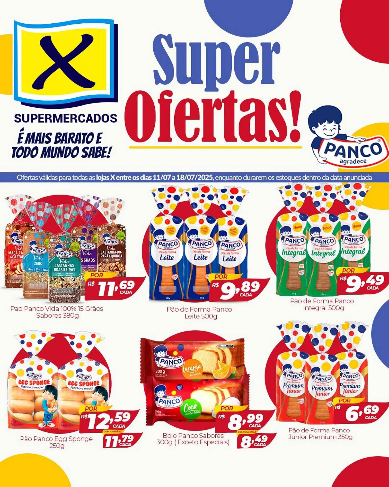 Encarte de Catálogo X Supermercados 11 de julho até 18 de julho 2025 - Pagina 1