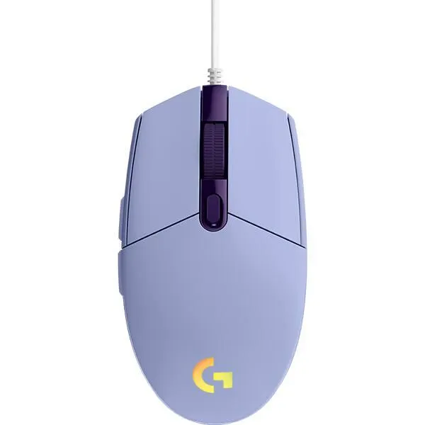 Mouse Gamer Logitech G203 LIGHTSYNC RGB, Efeito de Ondas de Cores, 6 Botões Programáveis, Até 8.000 DPI, Lilás - CX 1 UN