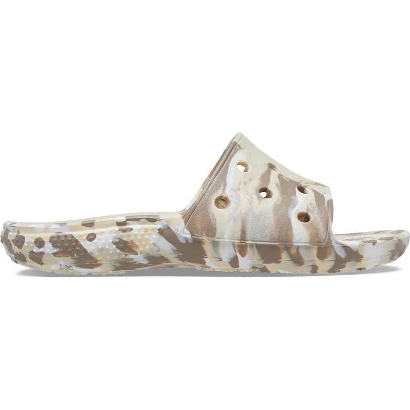 Sandália Crocs Classic Marbled Slide BONE/MULTI