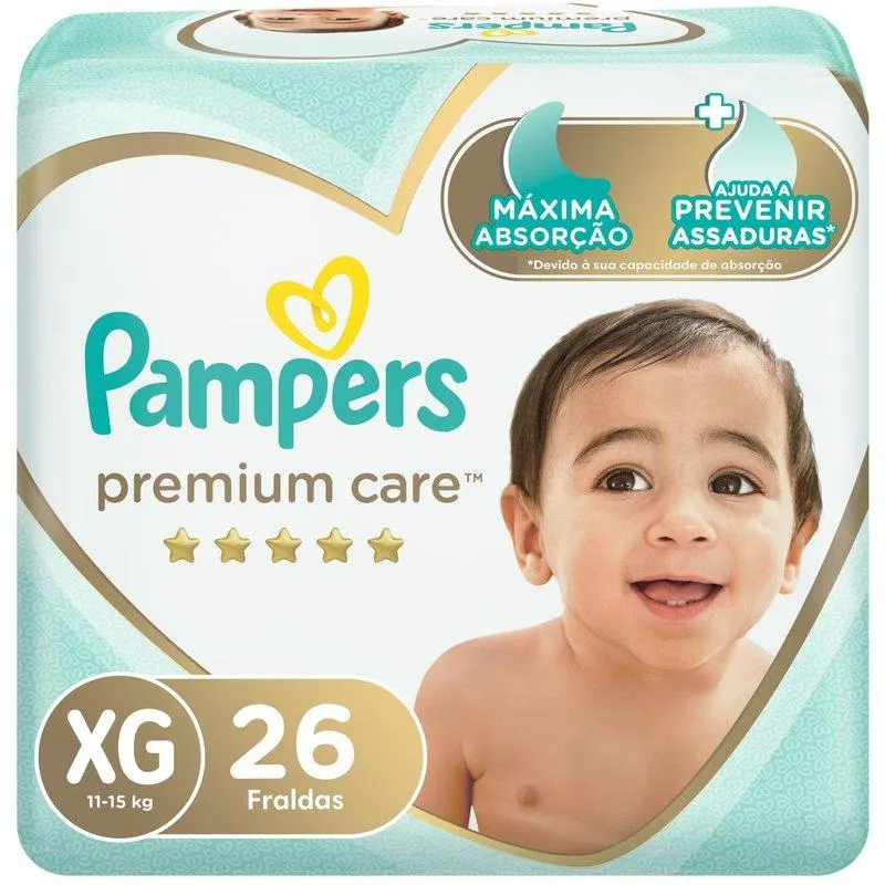 Fralda Pampers Premium Care XG - 26 unidades