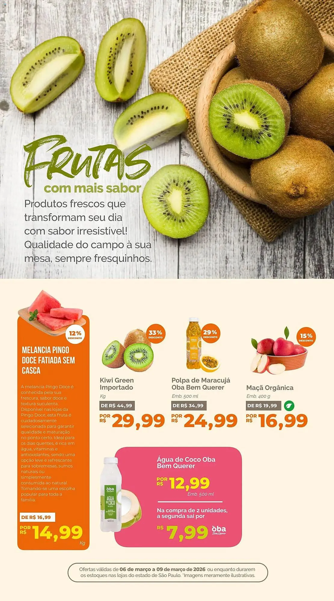 Encarte de Folheto Oba Hortifruti 6 de março até 9 de março 2026 - Pagina 6