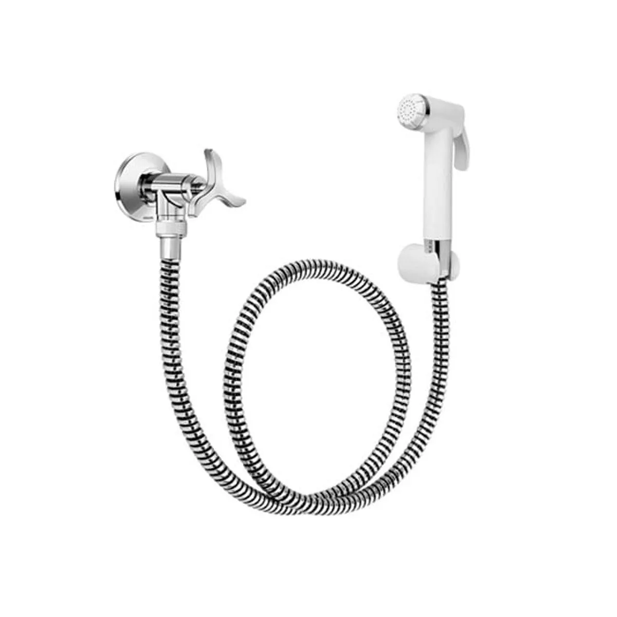 Ducha Higiênica com Registro e Gatilho Nova Pertutti Chrome