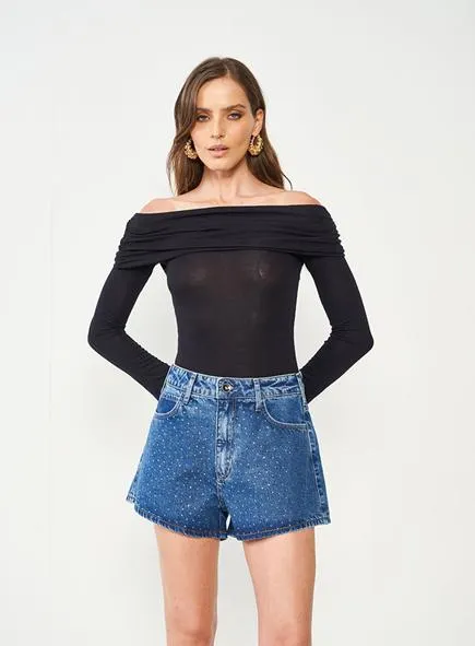 Blusa Slim Com Detalhe Franzido