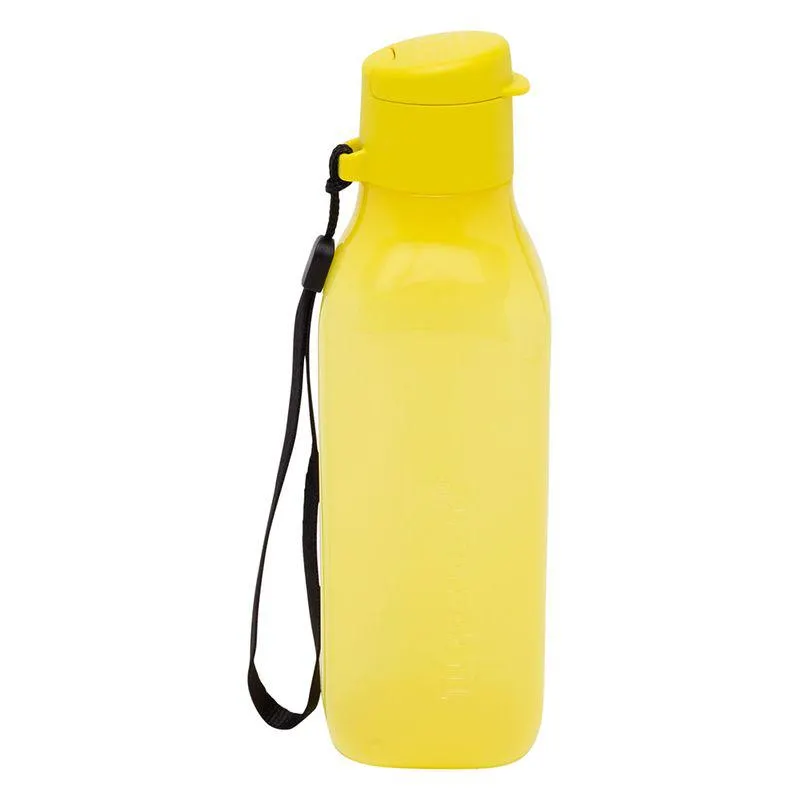 Garrafa Eco Tupper® Quadrada Plus 500ml Amarelo