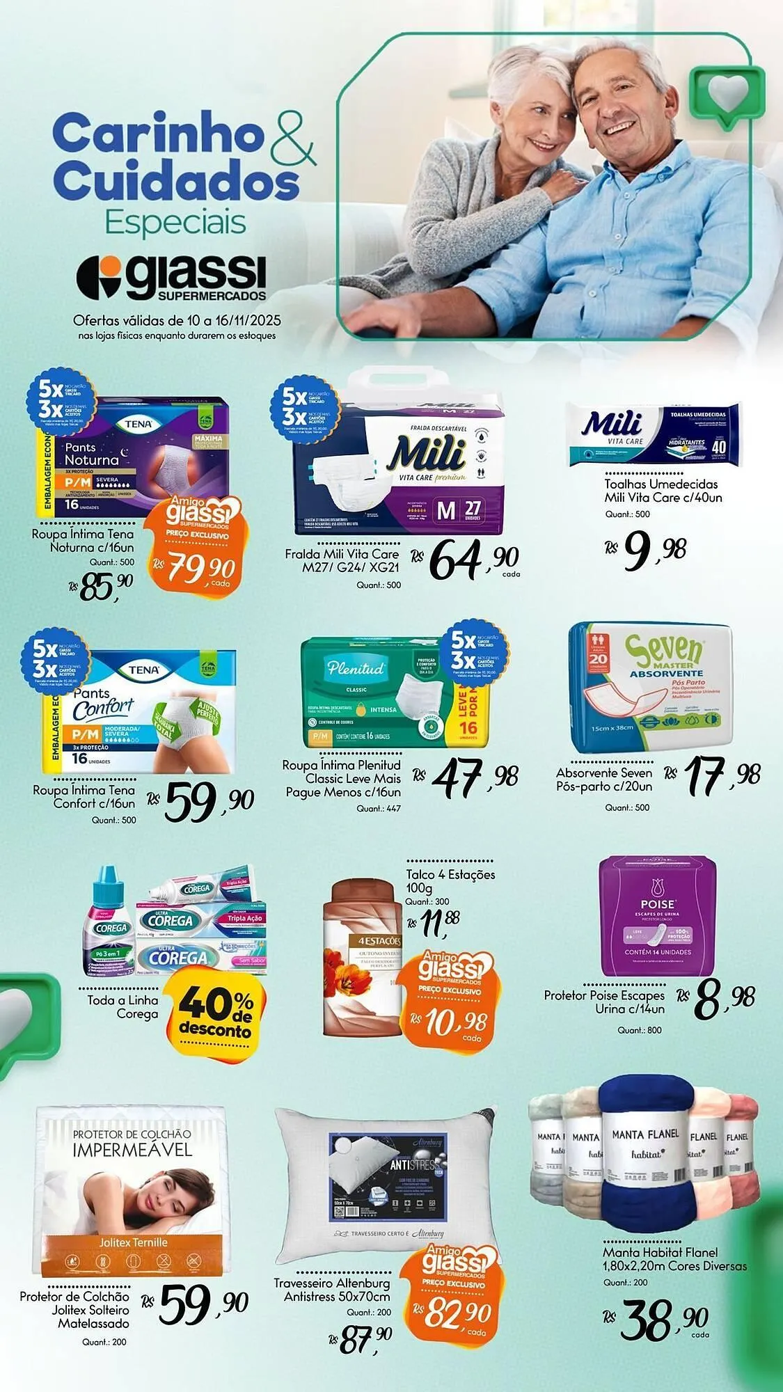 Encarte de Encarte Giassi Supermercados 10 de novembro até 16 de novembro 2025 - Pagina 1