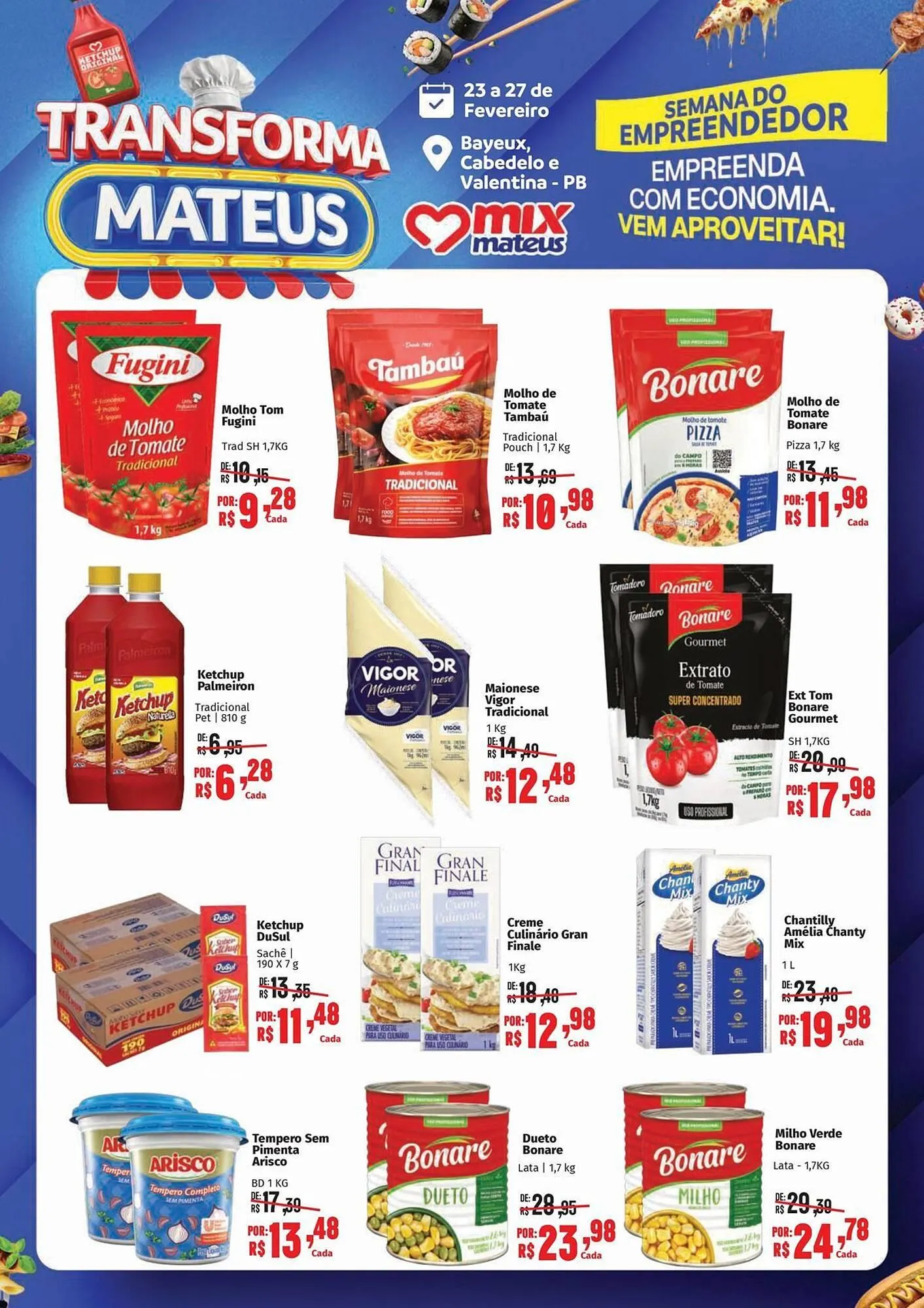 Encarte de Catálogo Supermercados Mateus 23 de fevereiro até 27 de fevereiro 2026 - Pagina 1