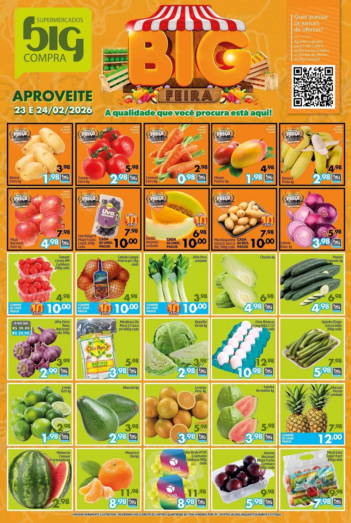 Encarte de Catálogo Supermercados Big Compra 23 de fevereiro até 24 de fevereiro 2026 - Pagina 1