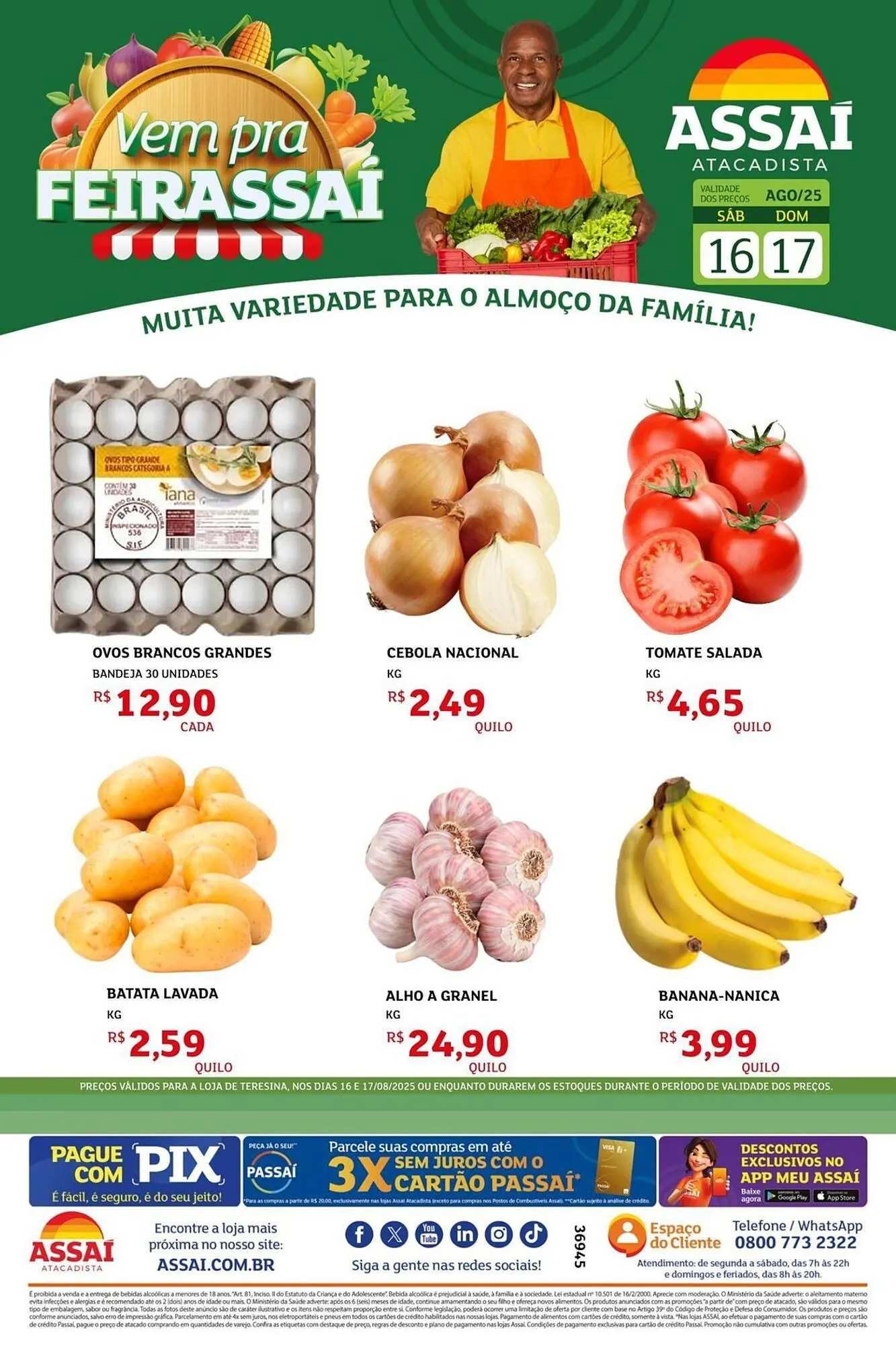 Encarte de Catálogo Assaí Atacadista 18 de agosto até 18 de agosto 2025 - Pagina 1