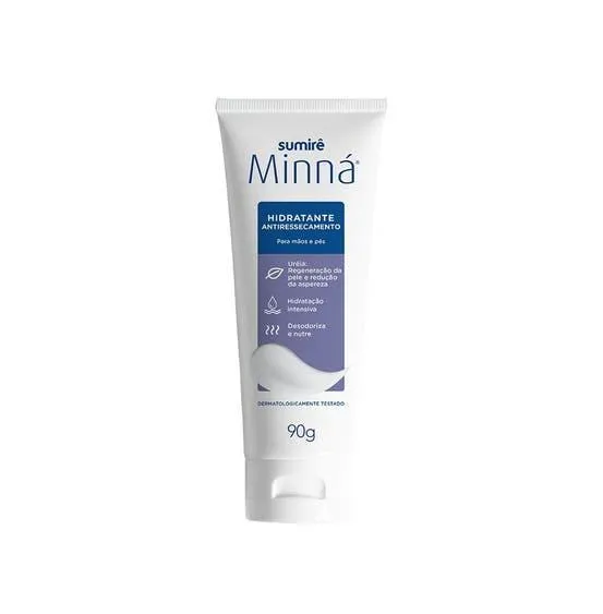 Creme Hidratante para Mãos e Pés Minná Antiressecamento 90g