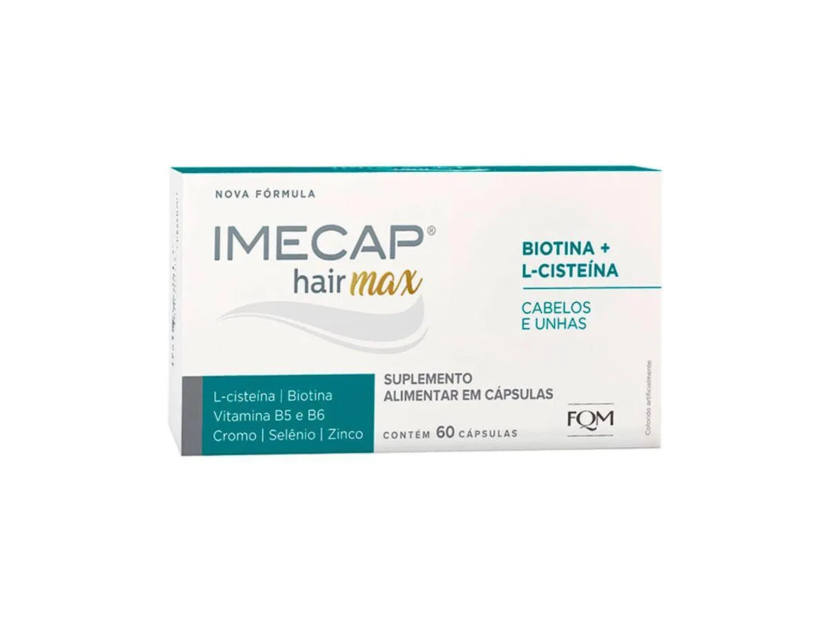 Suplemento Alimentar Imecap Hair Max Cabelos e Unhas 60 Cápsulas