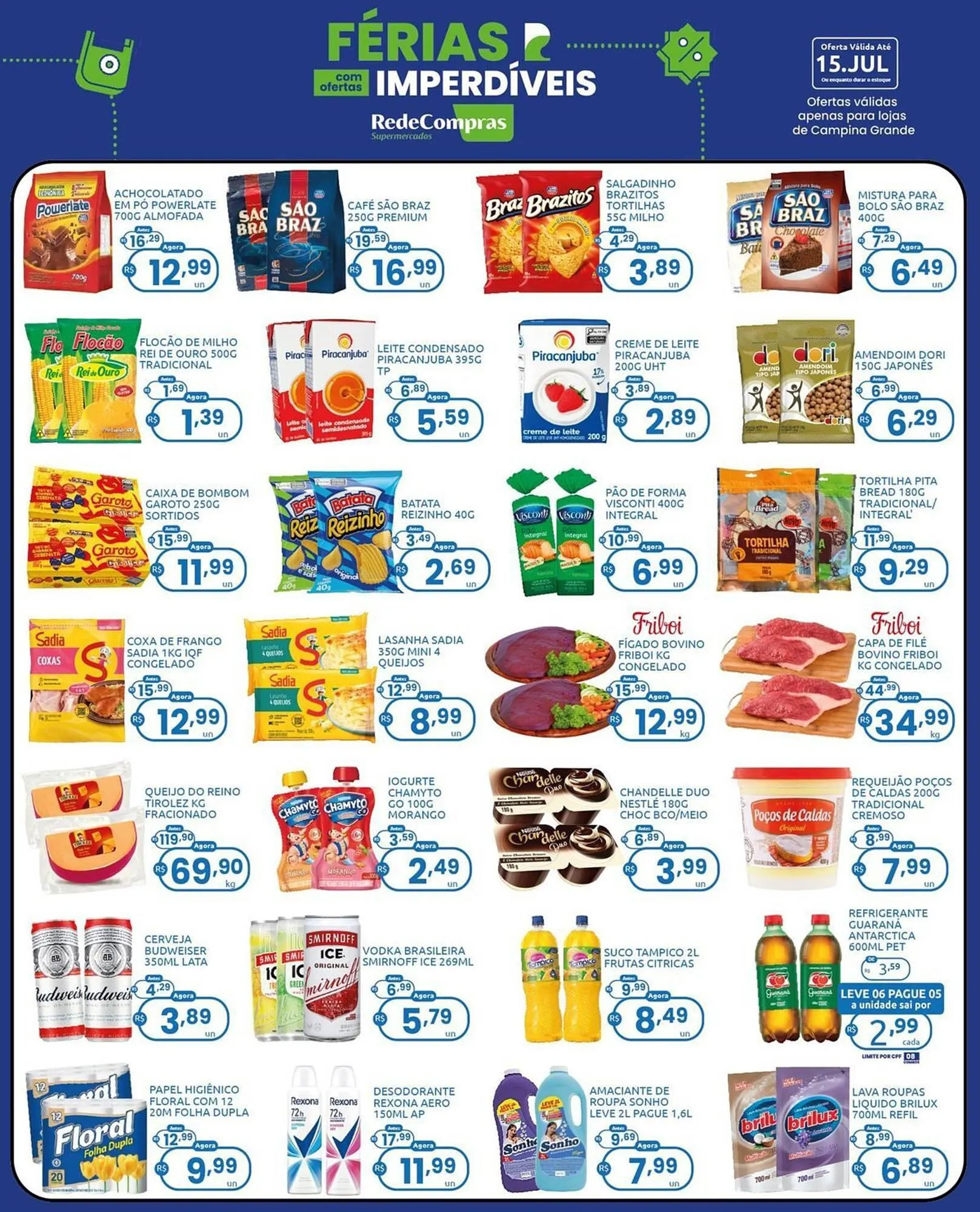 Encarte de Catálogo Rede Compras 11 de julho até 15 de julho 2025 - Pagina 1