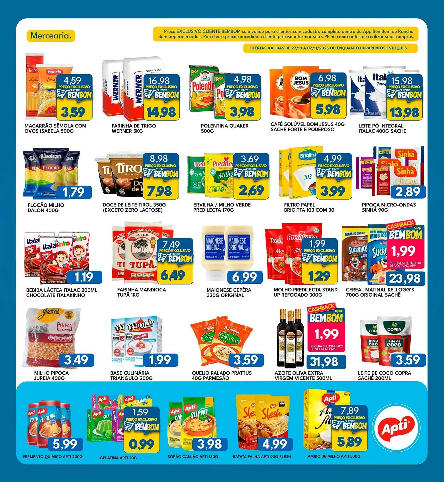 Encarte de Catálogo Rancho Bom Supermercados 27 de outubro até 2 de novembro 2025 - Pagina 2