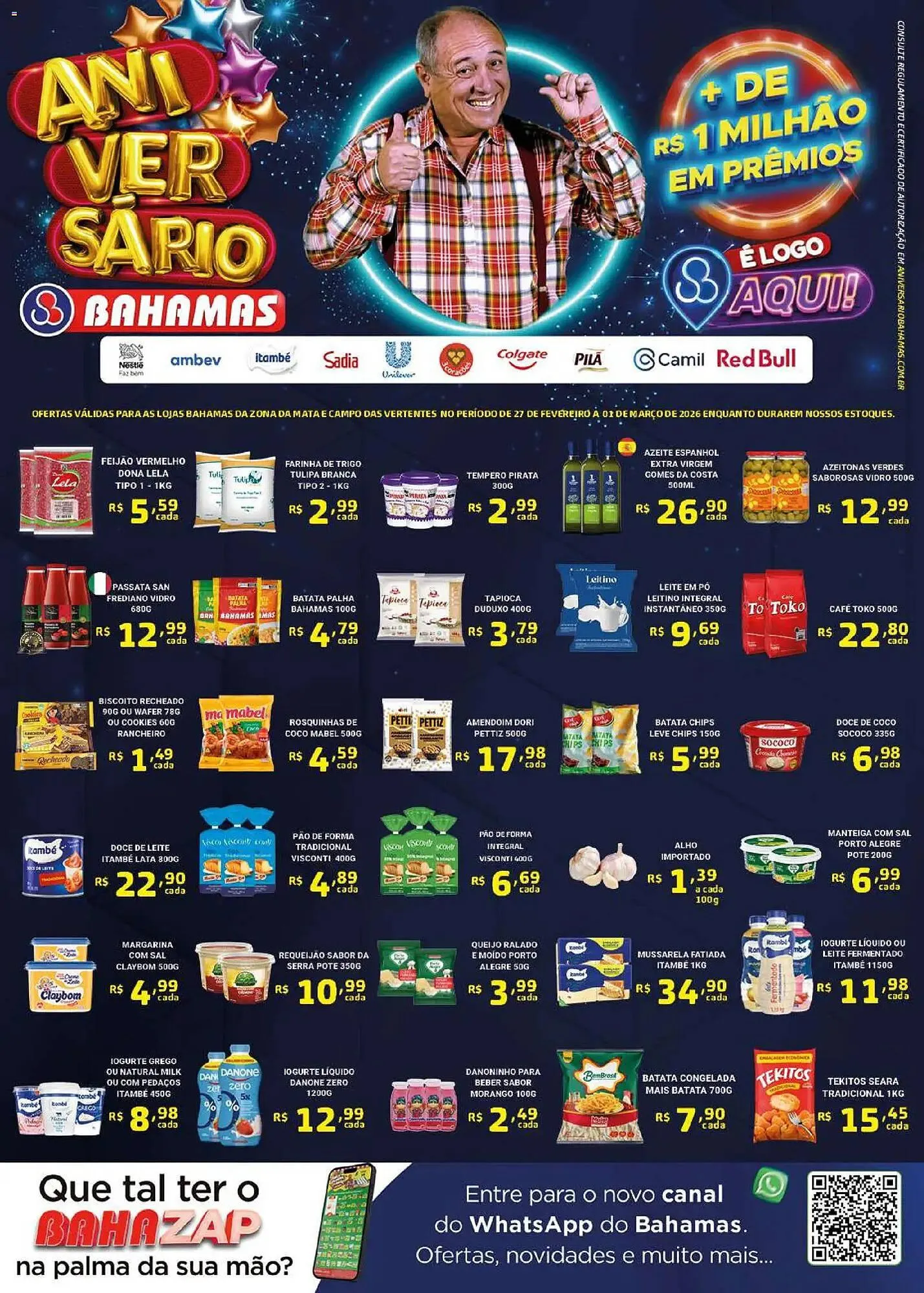 Encarte de Catálogo Bahamas Supermercados 27 de fevereiro até 2 de março 2026 - Pagina 1