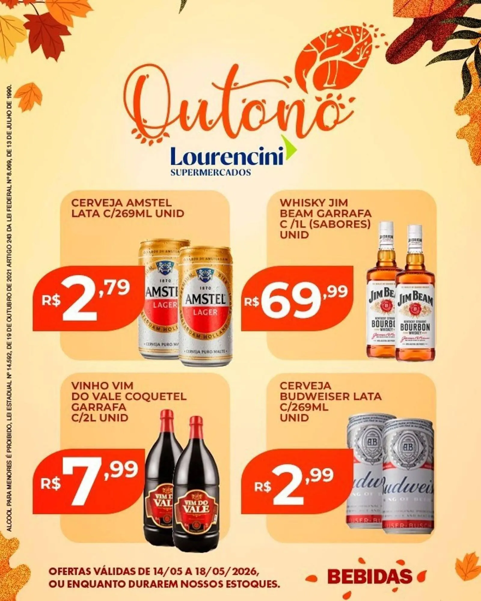 Encarte de Catálogo Lourencini Supermercados 14 de maio até 18 de maio 2026 - Pagina 1