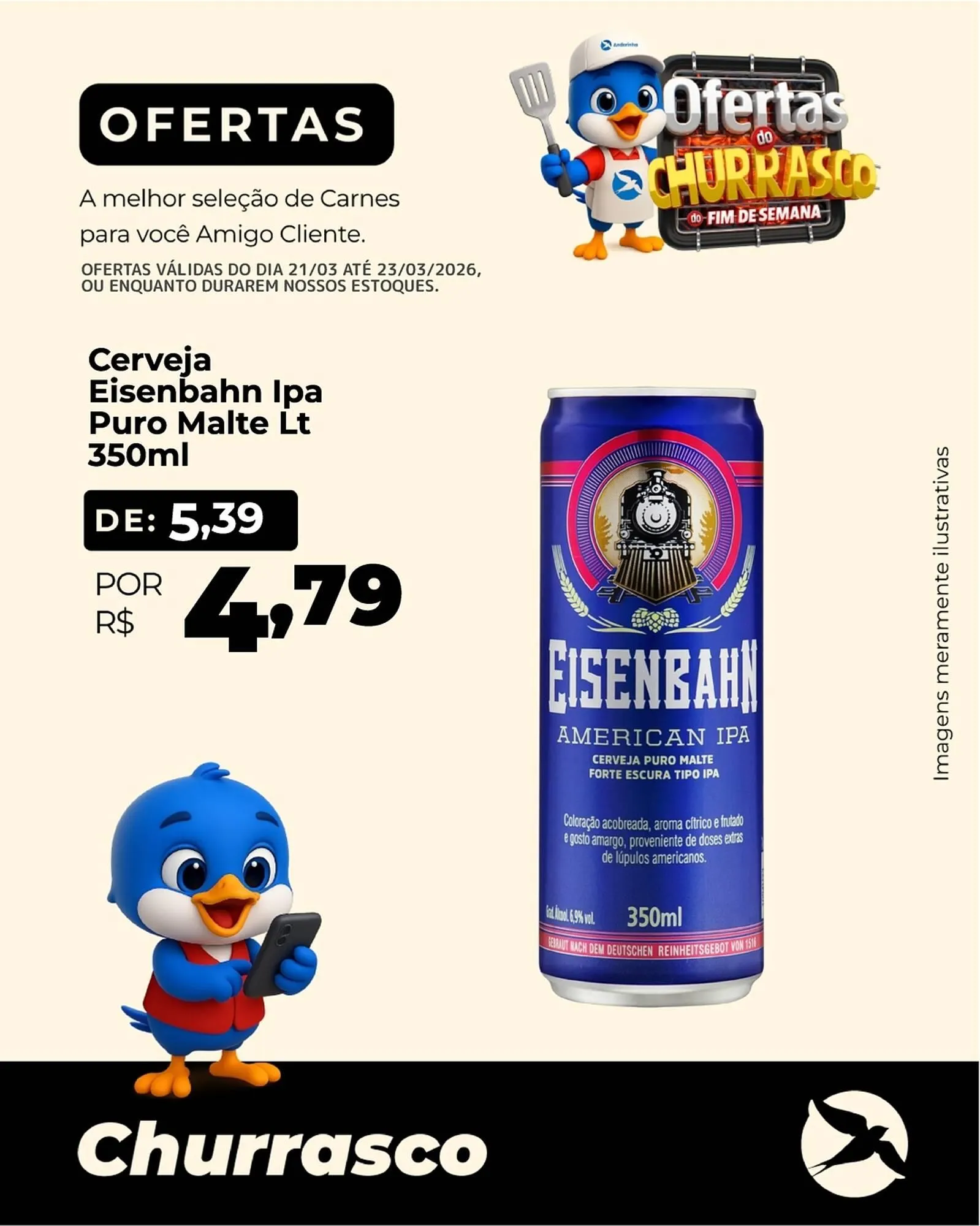 Encarte de Folheto Andorinha Hipermercado 21 de março até 23 de março 2026 - Pagina 1