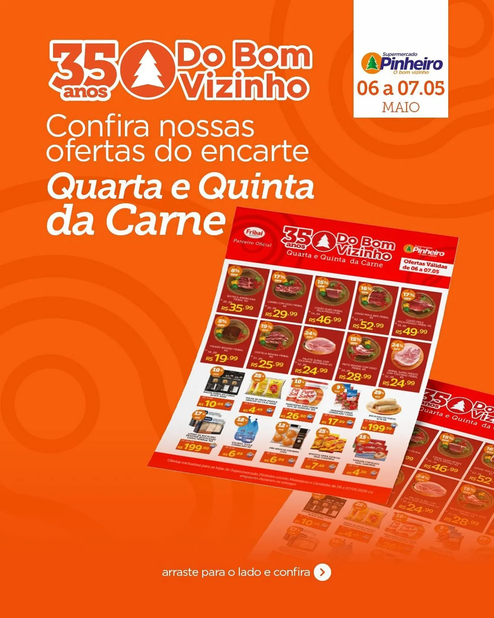 Encarte de Encarte Pinheiro Supermercado 6 de maio até 7 de maio 2026 - Pagina 1