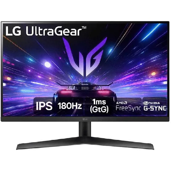 Monitor Gamer LG UltraGear, tela LED IPS de 27'', Full HD, HDMI e DisplayPort, 180Hz, Tempo de respostas 1ms (GtG), NVIDIA®, G-SYNC®, AMD FreeSync™, HDR10, sRGB 99%, 27GS60F-B - CX 1 UN