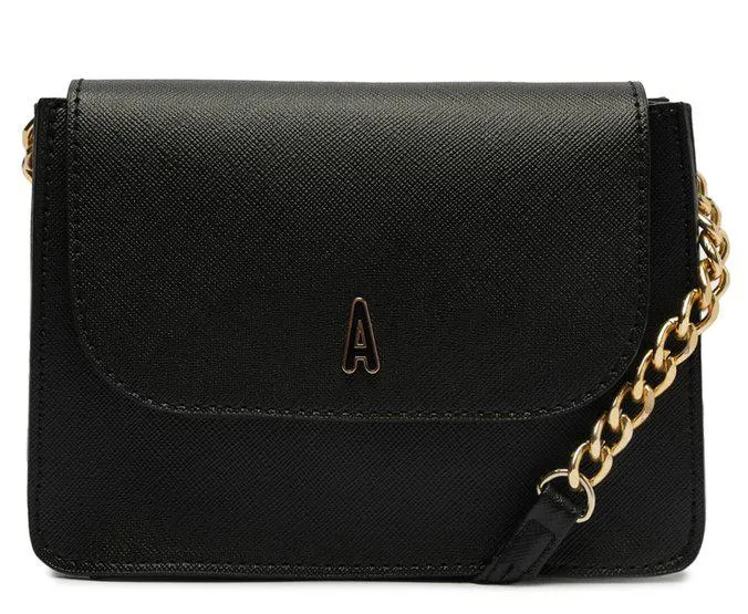 Bolsa Crossbody Mini Preta Texturizada