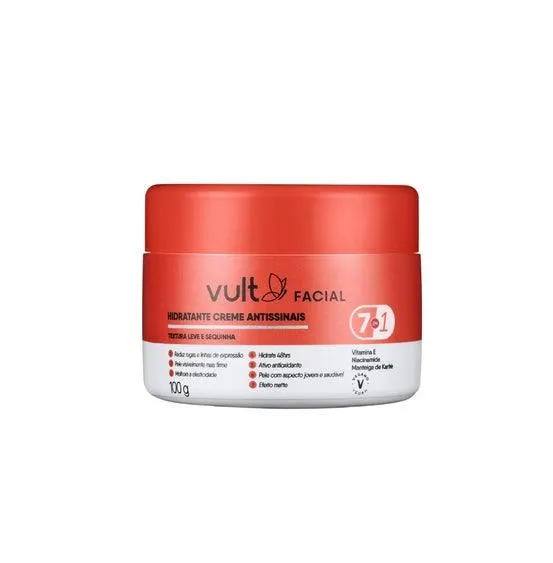 Hidratante Creme Facial Vult Antissinais 100gr