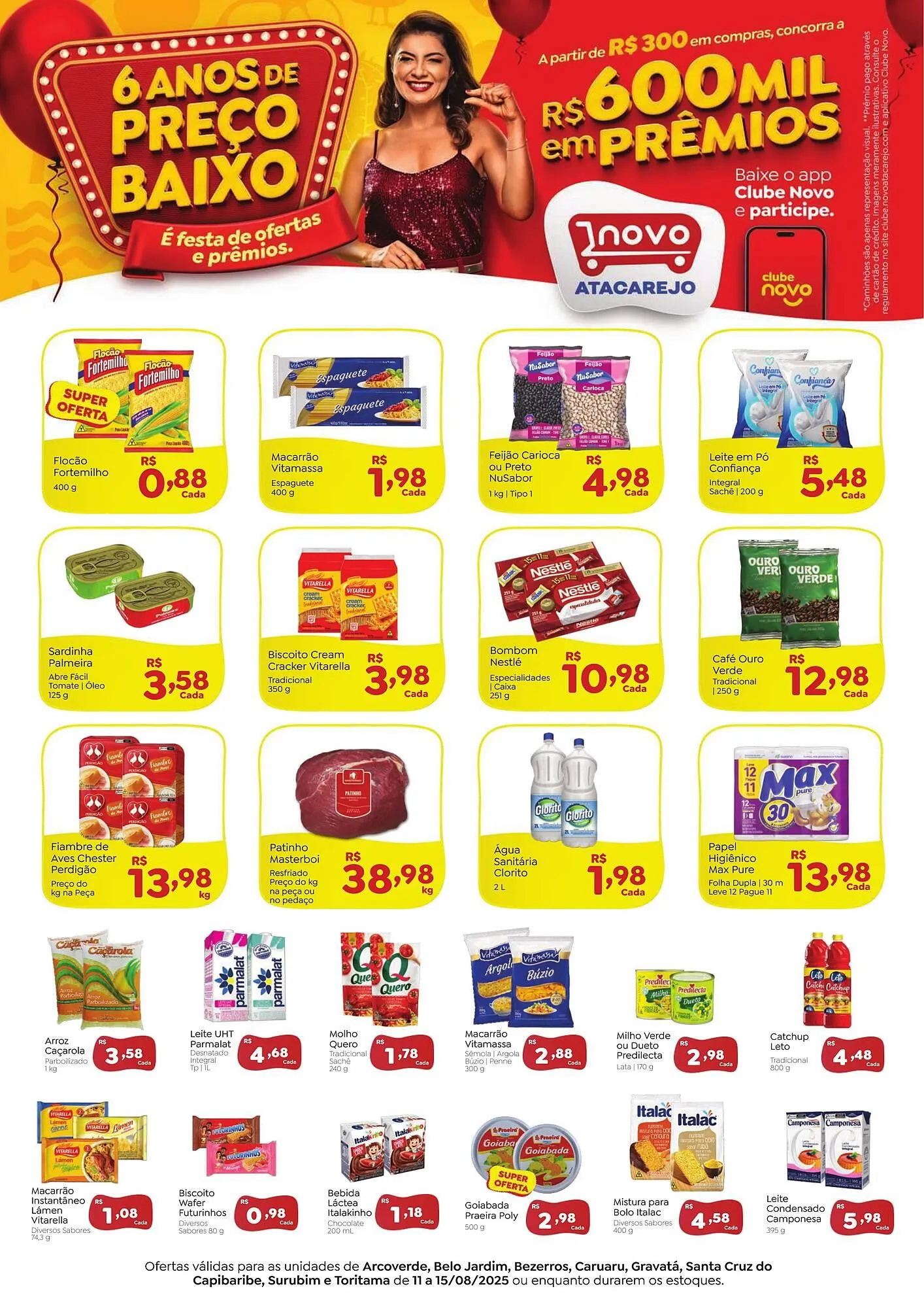 Encarte de Catálogo Novo Atacarejo 11 de agosto até 15 de agosto 2025 - Pagina 1